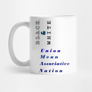 Human black and white Union Nation Mug